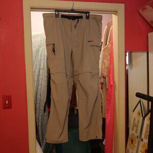 GSX 32 pants kaki zip off shorts  2 Zip pockets